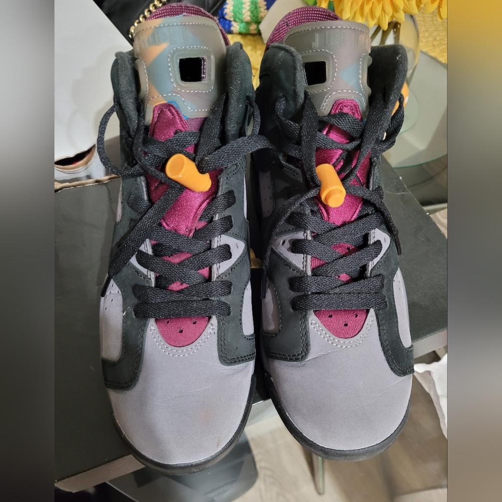 Air Jordan 6 Vl Retro 'Bordeaux' Black/Grey No box good condition mens size 6